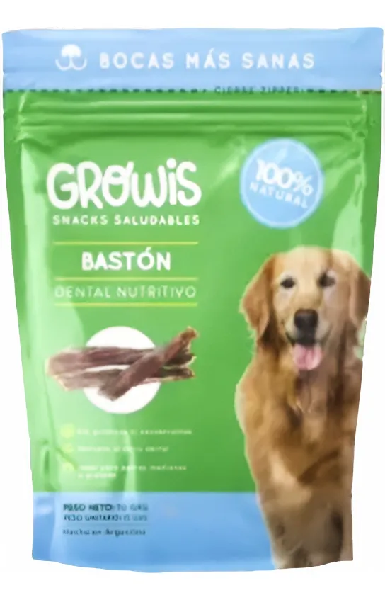 Snack Dental Bucal Perro Growis Bastón Esófago Bovino 70gr