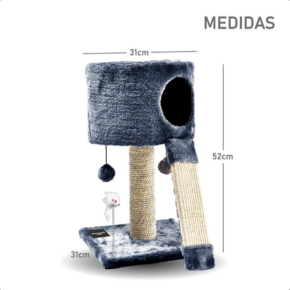 Rascador Gatos Hogar Esquinero Tipo Arbol Afilador Uña Chico