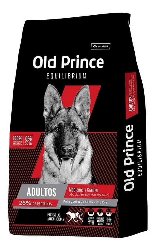 Old Prince Equilibrium Adulto De Raza Mediana y Grande Sabor Pollo y Arroz en bolsa de 20 kg