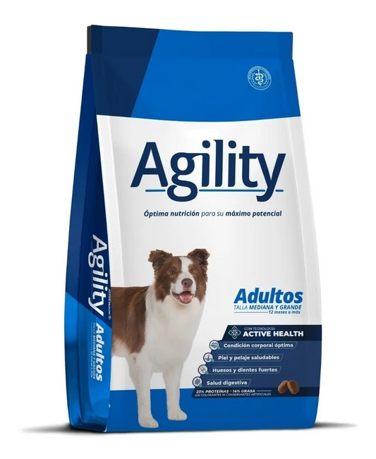 Agility adulto Active Health talla mediana y grande presentación de 20kg